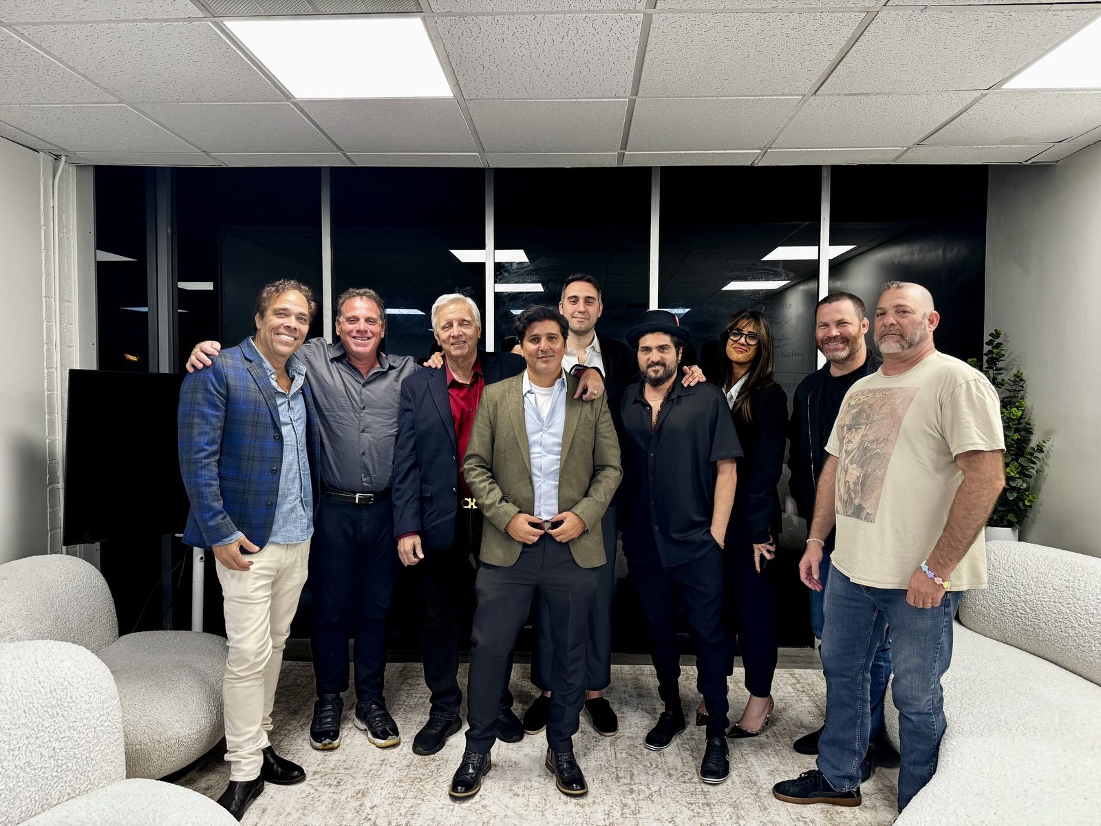 Yaniv Raphael Bar with members of the Monogram Pictures board in Encino, California