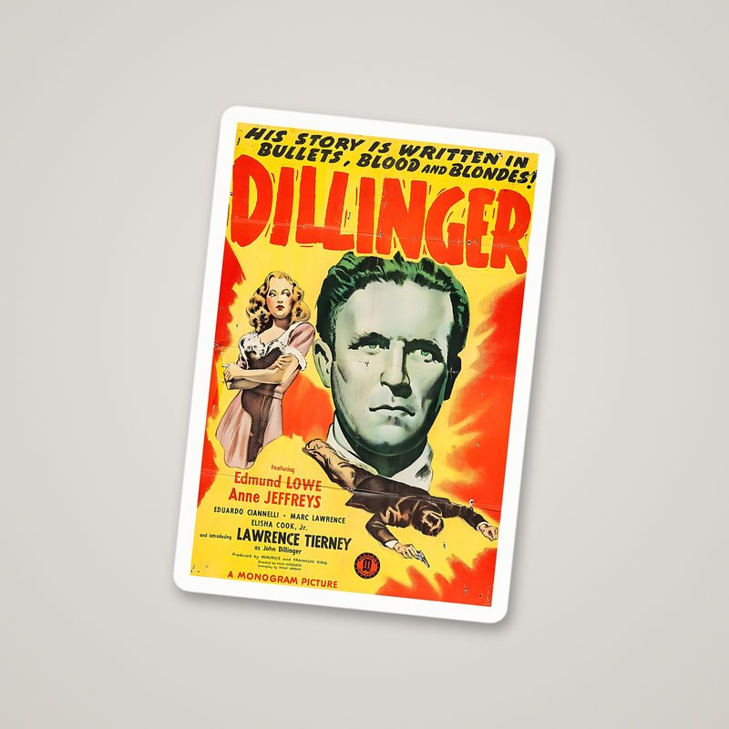 Dillinger Sticker, product mockup