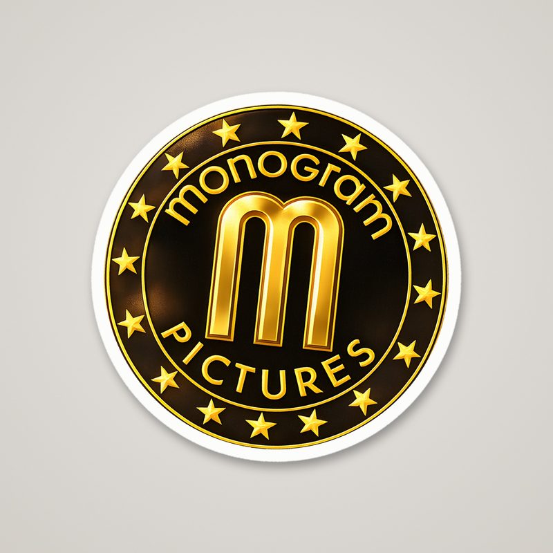 Monogram Seal Sticker, product mockup