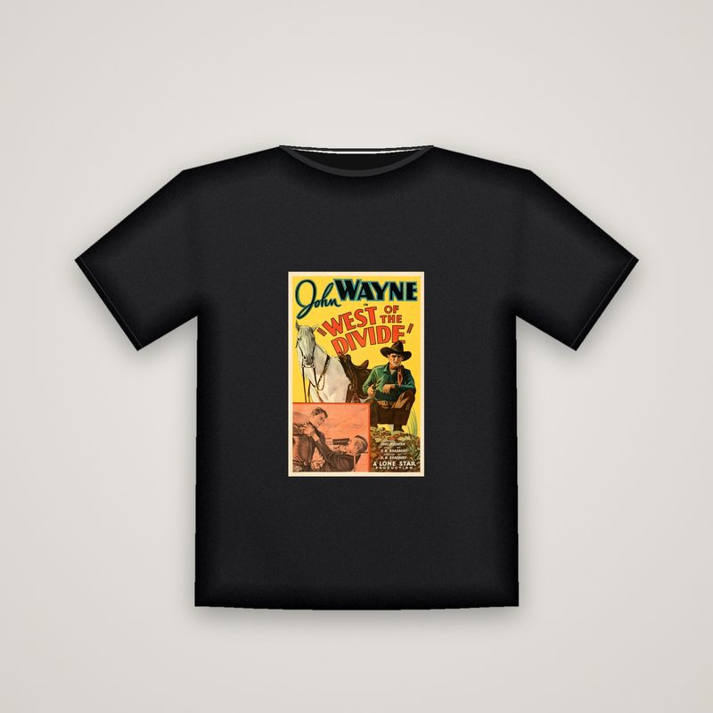 West of the Divide Poster Tee, product mockup